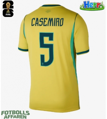 Brasilien Casemiro #5 Hemmatröja VM 2026 Kortärmad